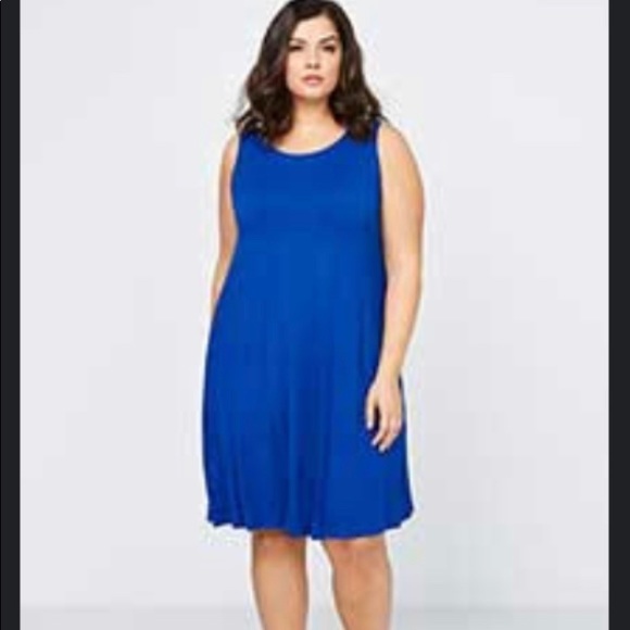 Sleeveless Swing Dress with Back Lace-Up Size 2X - Picture 3 of 3